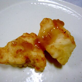 ❤　鶏ムネ肉の天ぷら　テーブルビネガーかけ　❤